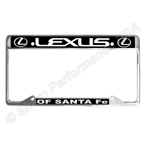 Thick Top Thin Bottom Raised Letter Panel Stainless Steel License Plate Frame – 4 Hole